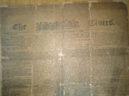 The Times Newspaper Nov 7Th 1805. News Of Battle Of Trafalgar & Death Of Nelson