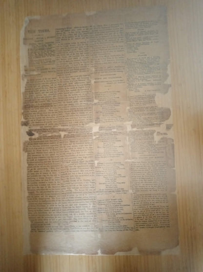 The Times Newspaper Nov 7Th 1805. News Of Battle Of Trafalgar & Death Of Nelson