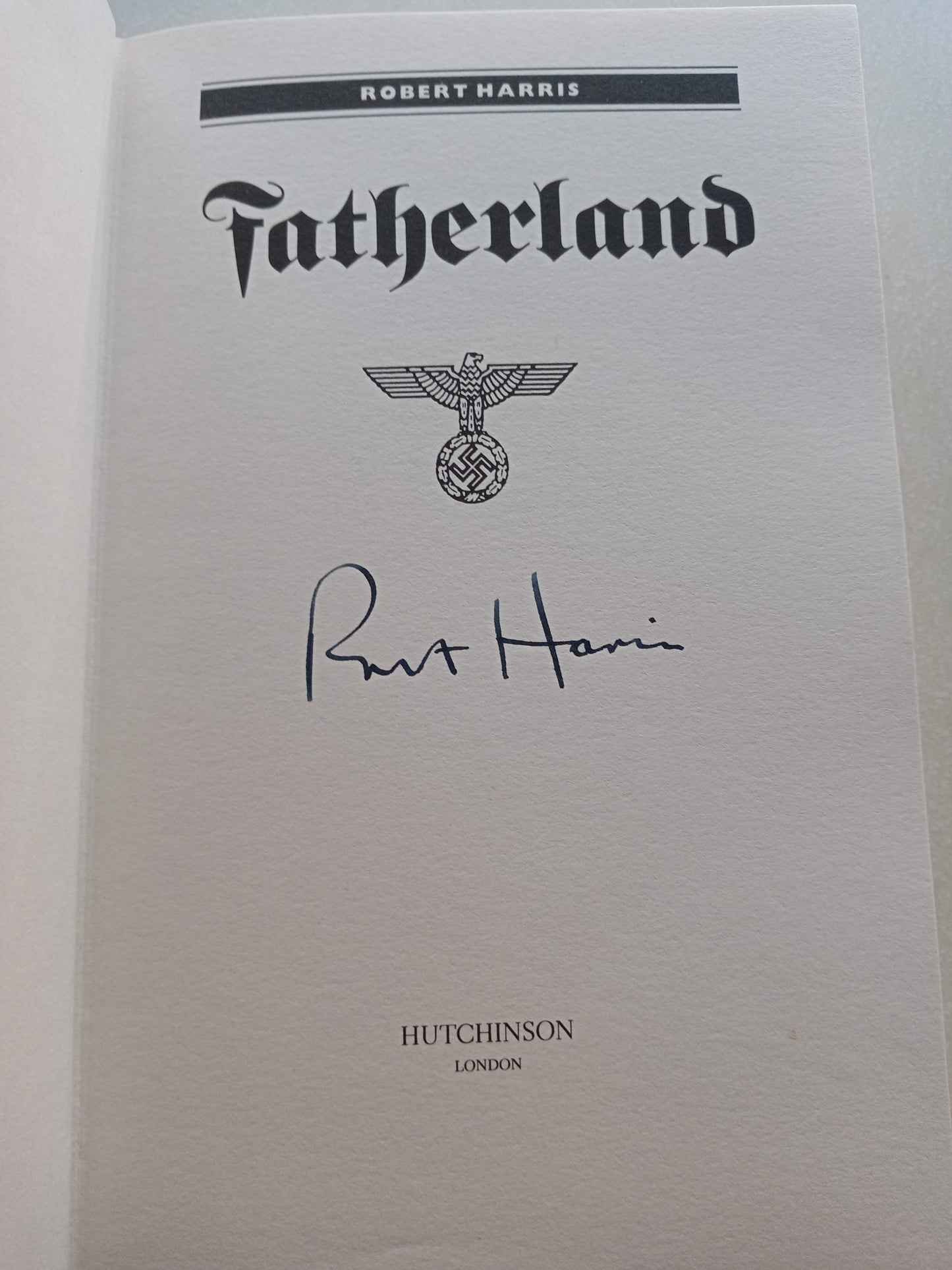 Fatherland. 1st Edition, Signed by Author